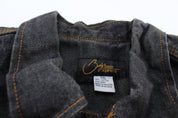 Brooklyn Xpress Embroidered Black Wash Denim Vest - Jacket - Thrifted Threads