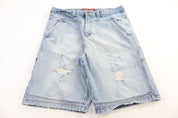 Brooklyn Xpress Light Wash Denim Shorts - Pants/Shorts - Thrifted Threads