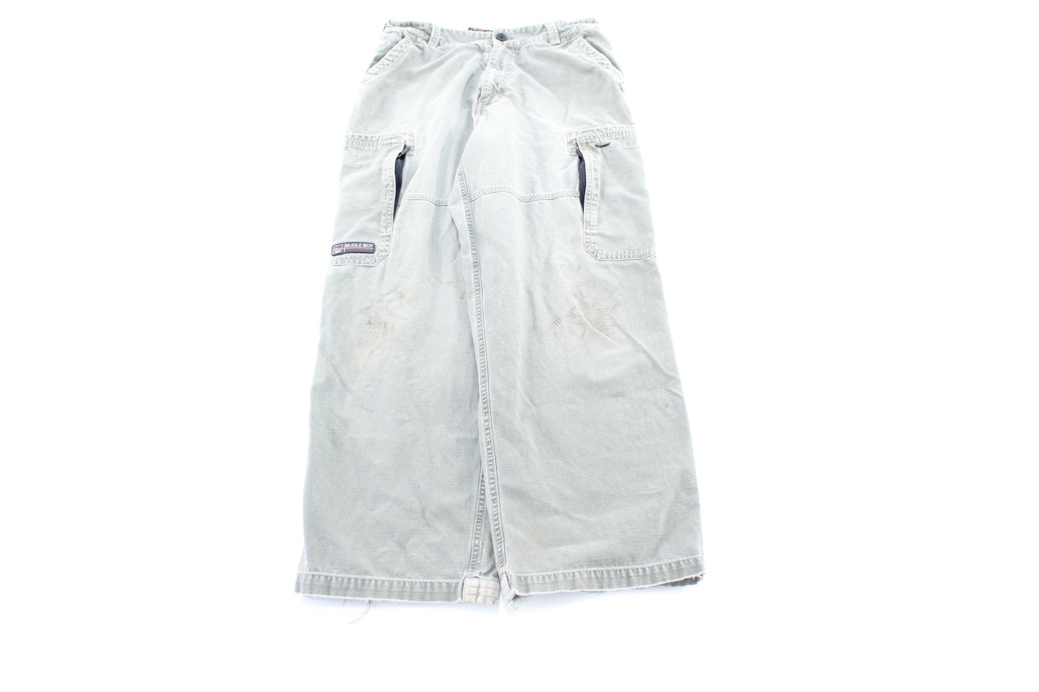 Bugle Boy Green Cargo Pants - ThriftedThreads.com