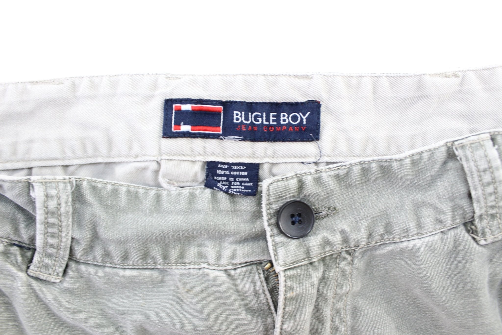 Bugle Boy Green Cargo Pants - ThriftedThreads.com