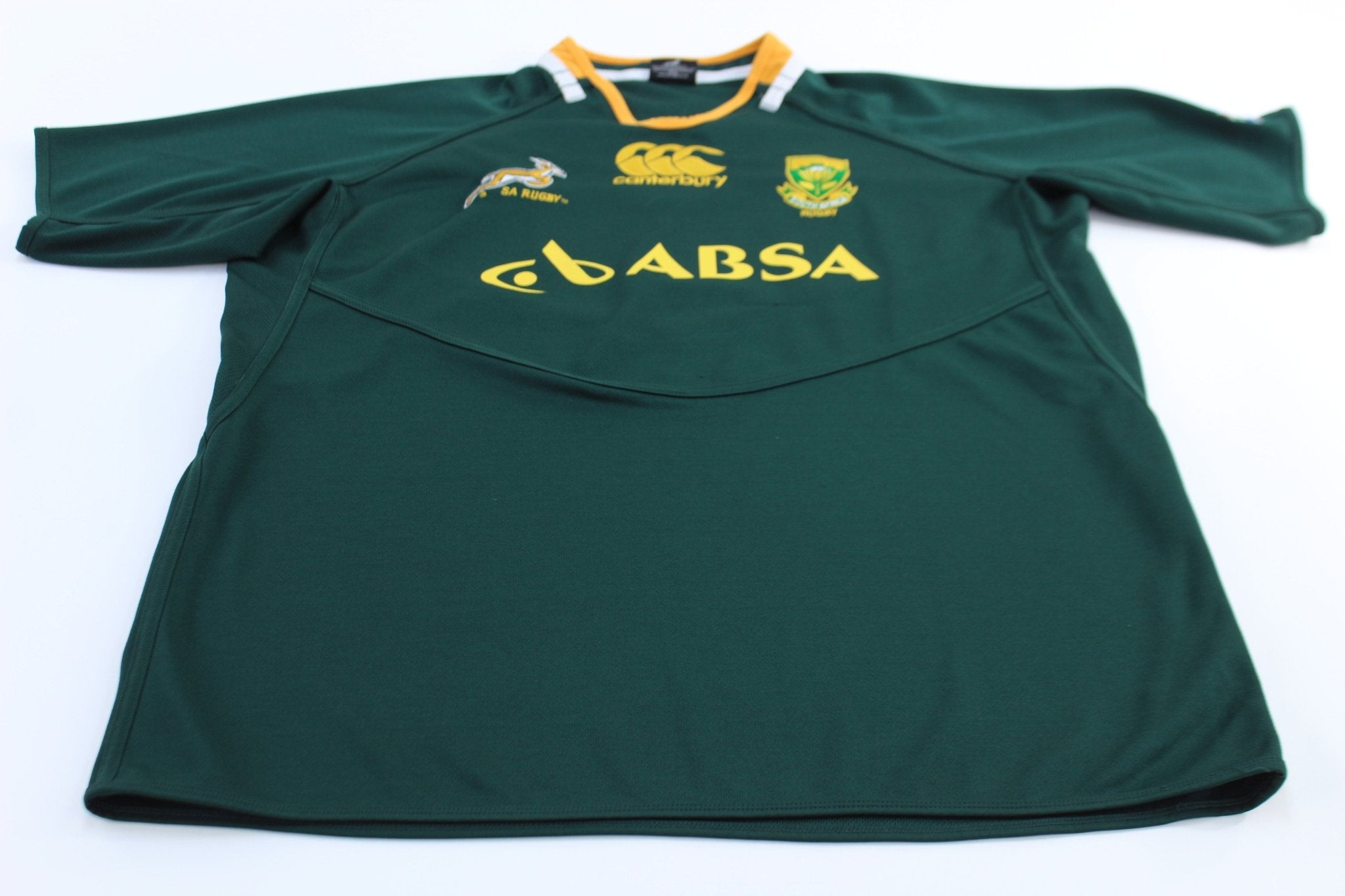 Canterbury Embroidered Logo South Africa Rugby Jersey - ThriftedThreads.com