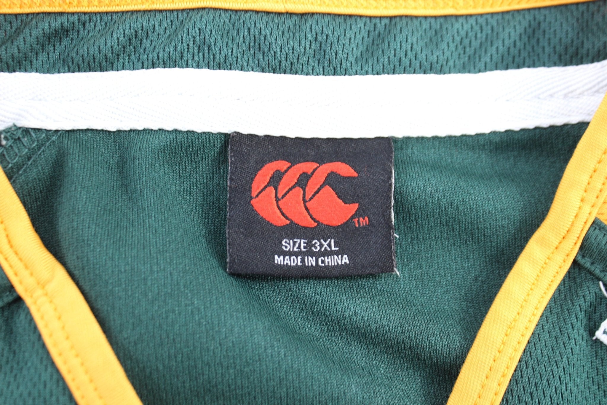 Canterbury Embroidered Logo South Africa Rugby Jersey - ThriftedThreads.com