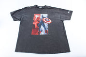 Captain American Graphitti Marvel Graphic T-Shirt - ThriftedThreads.com