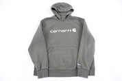 Carhartt Logo Graphic Green Pullover Hoodie - Sweatshirt - Thrifted Threads