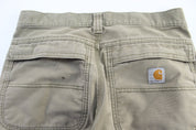 Carhartt Logo Light Tan Carpenter Pants - ThriftedThreads.com