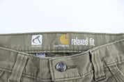 Carhartt Logo Light Tan Carpenter Pants - ThriftedThreads.com