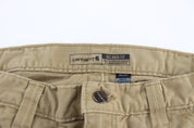 Carhartt Logo Light Tan Carpenter Pants - ThriftedThreads.com