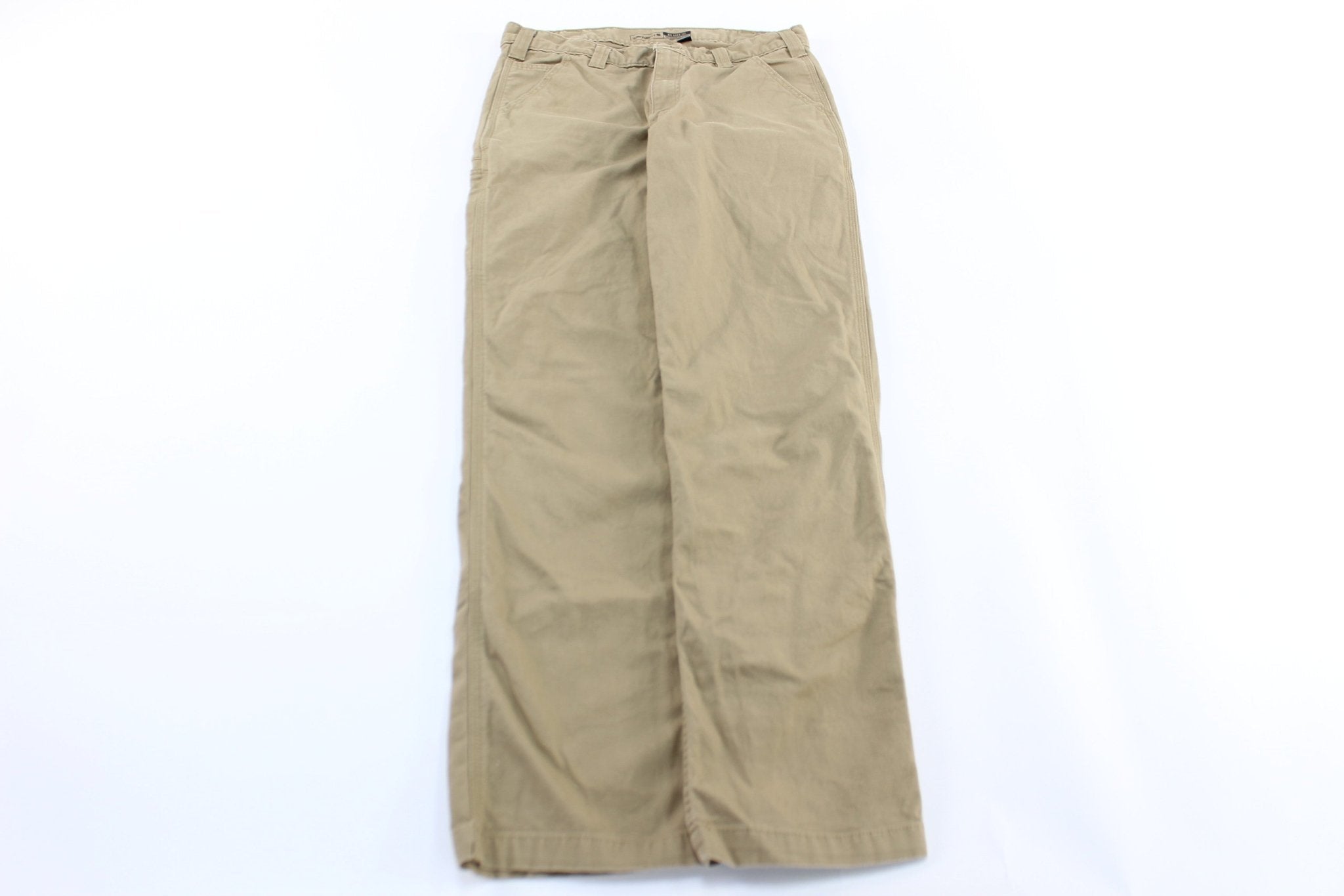 Carhartt Logo Light Tan Carpenter Pants - Pants - Thrifted Threads