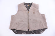 Carhartt Logo Patch Aztec Pattern Vest - Vest - Thrifted Threads