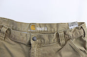 Carhartt Logo Patch Beige Carpenter Pants - ThriftedThreads.com