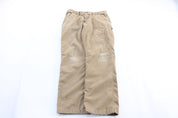 Carhartt Logo Patch Beige Carpenter Pants - ThriftedThreads.com