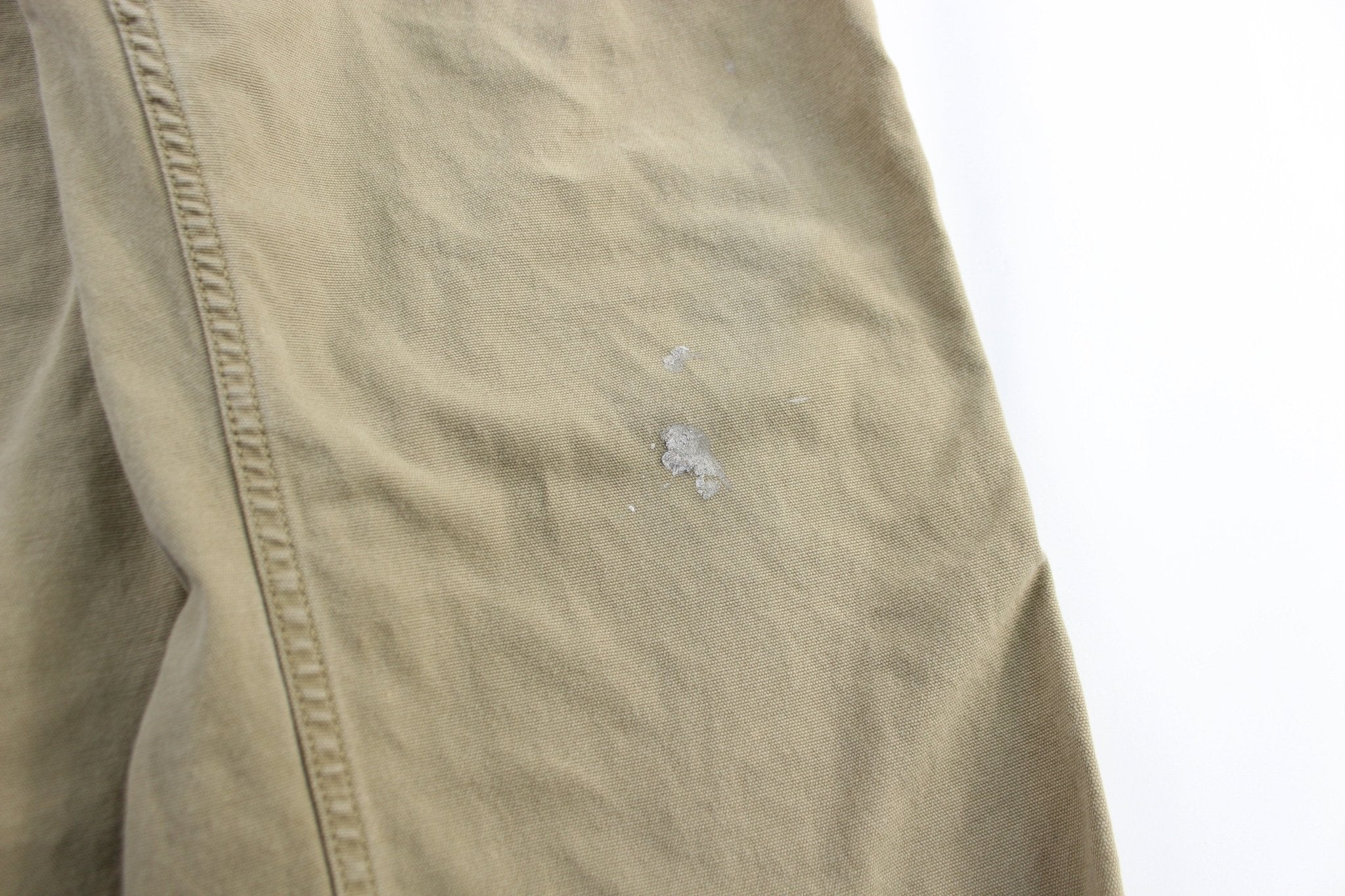 Carhartt Logo Patch Beige Carpenter Pants - ThriftedThreads.com