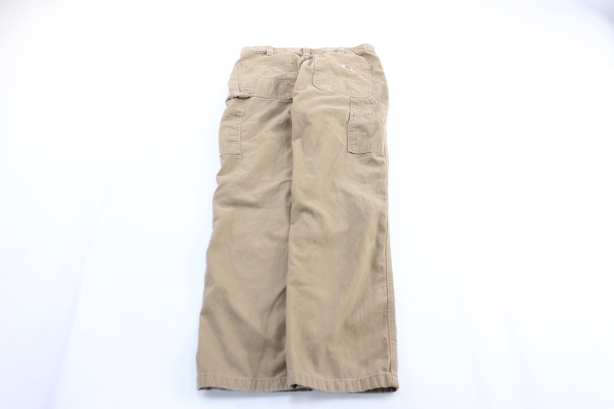 Carhartt Logo Patch Beige Carpenter Pants - Pants/Shorts - Thrifted Threads