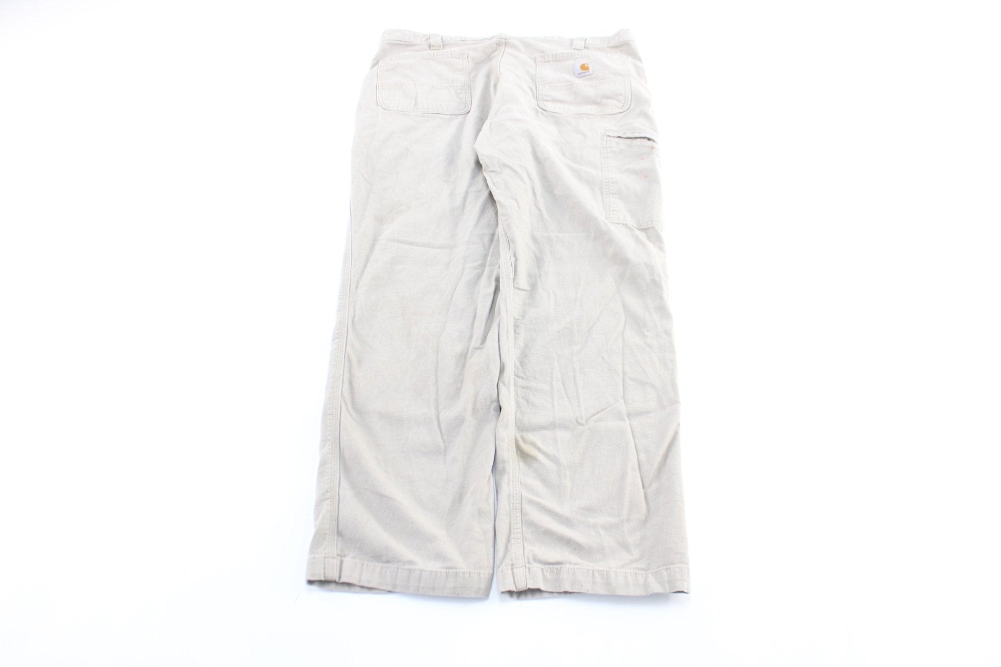 Carhartt Logo Patch Beige Carpenter Pants - Pants/Shorts - Thrifted Threads