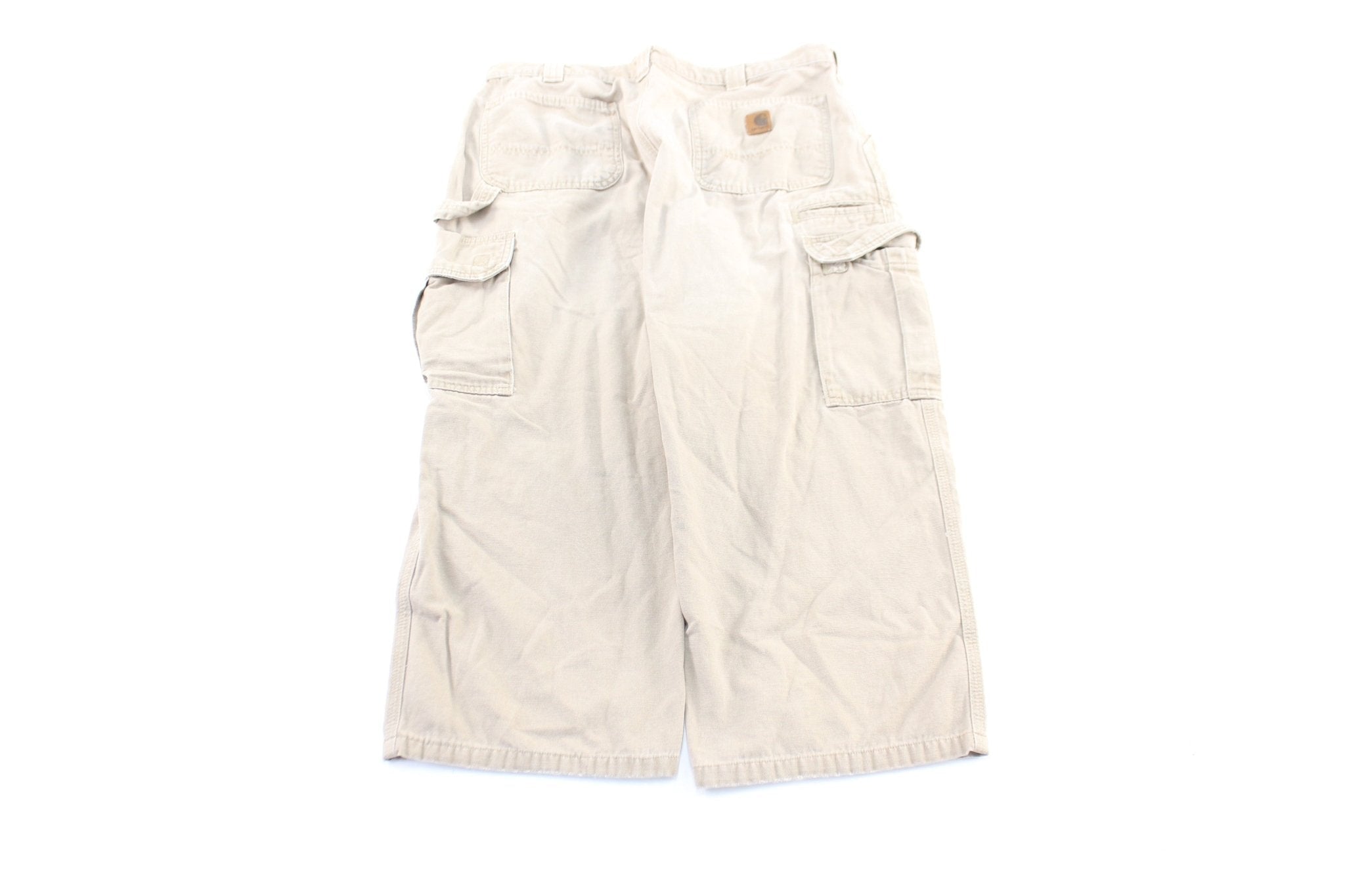 Carhartt Logo Patch Beige Carpenter Pants - Pants/Shorts - Thrifted Threads