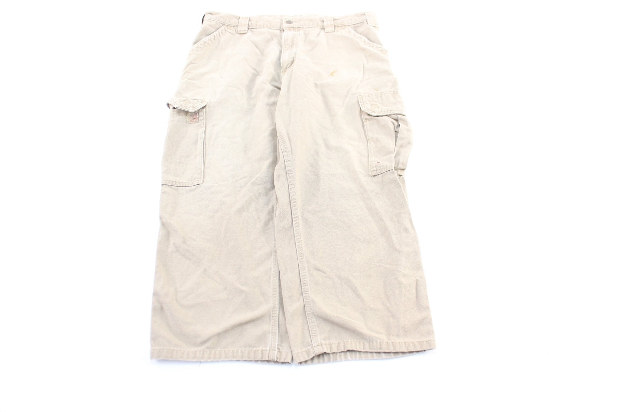 Carhartt Logo Patch Beige Carpenter Pants - Pants/Shorts - Thrifted Threads