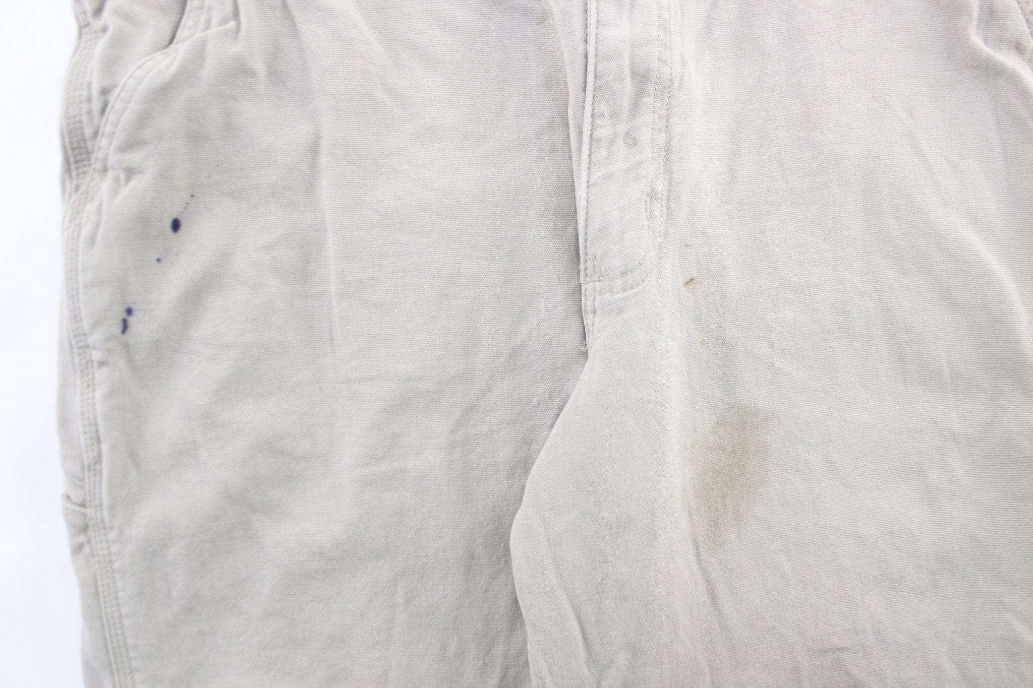 Carhartt Logo Patch Beige Carpenter Pants - Pants/Shorts - Thrifted Threads