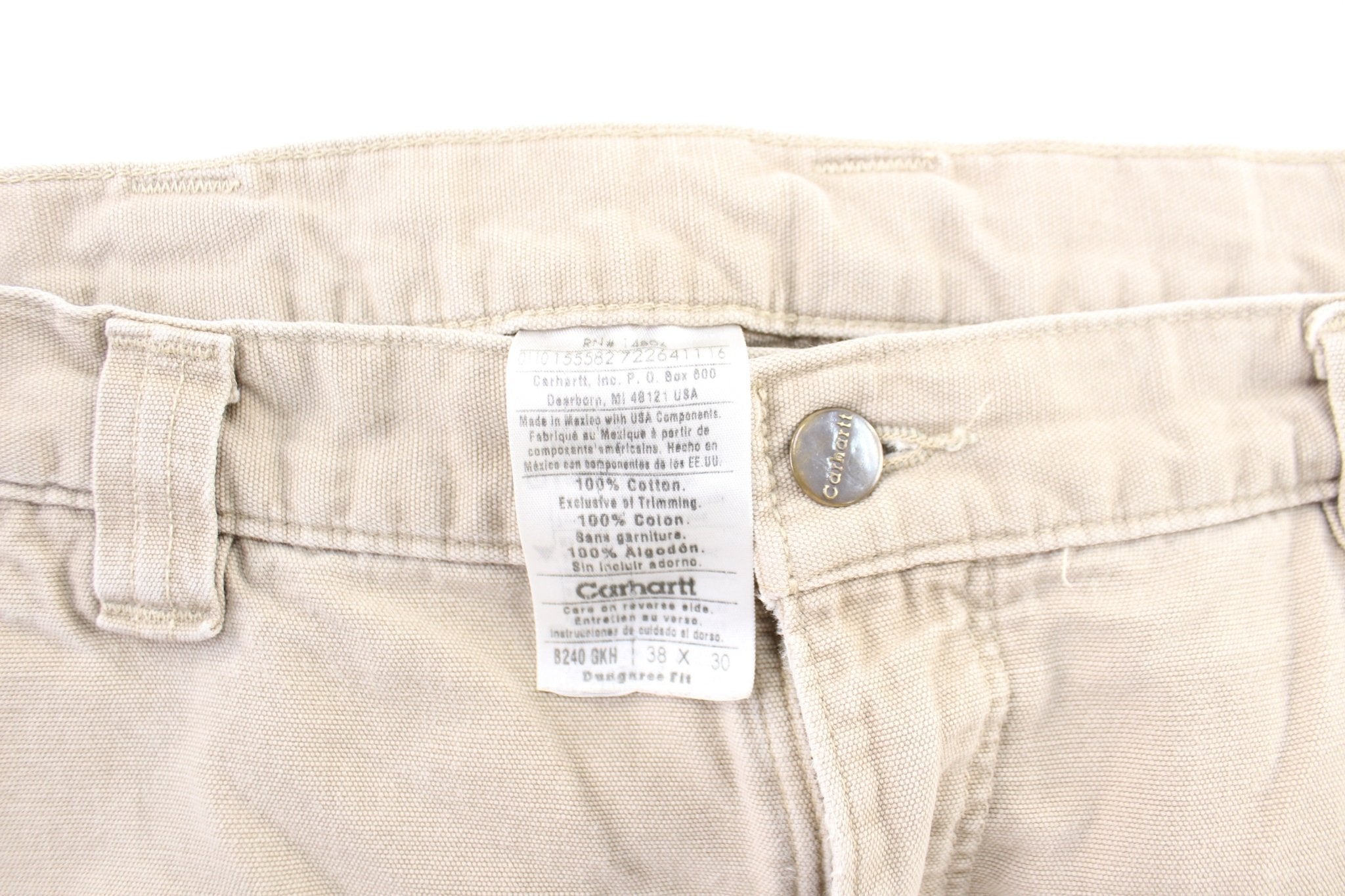 Carhartt Logo Patch Beige Carpenter Pants - Pants/Shorts - Thrifted Threads