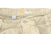 Carhartt Logo Patch Beige Pants - ThriftedThreads.com