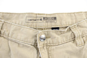 Carhartt Logo Patch Beige Pants - ThriftedThreads.com