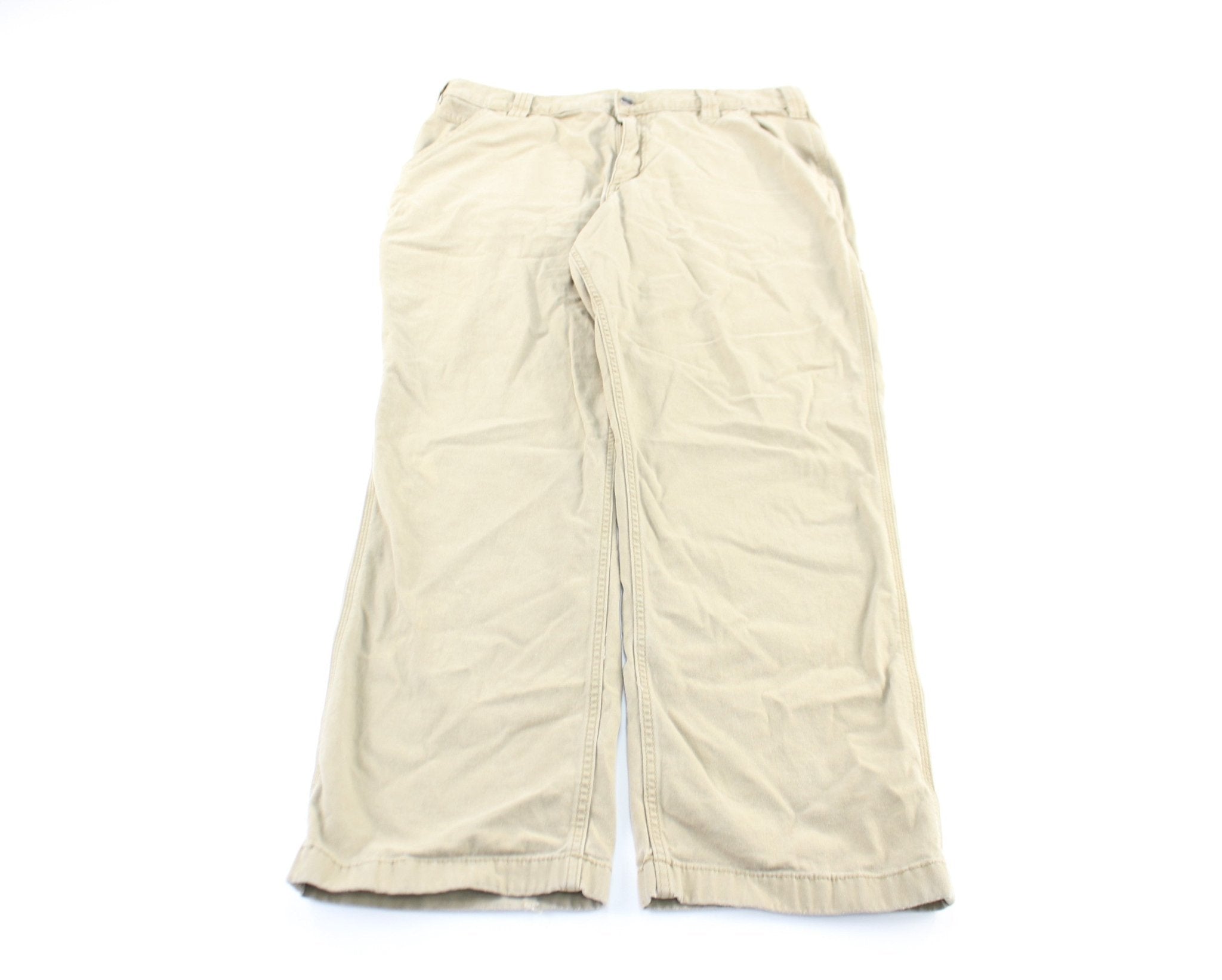 Carhartt Logo Patch Beige Pants - ThriftedThreads.com