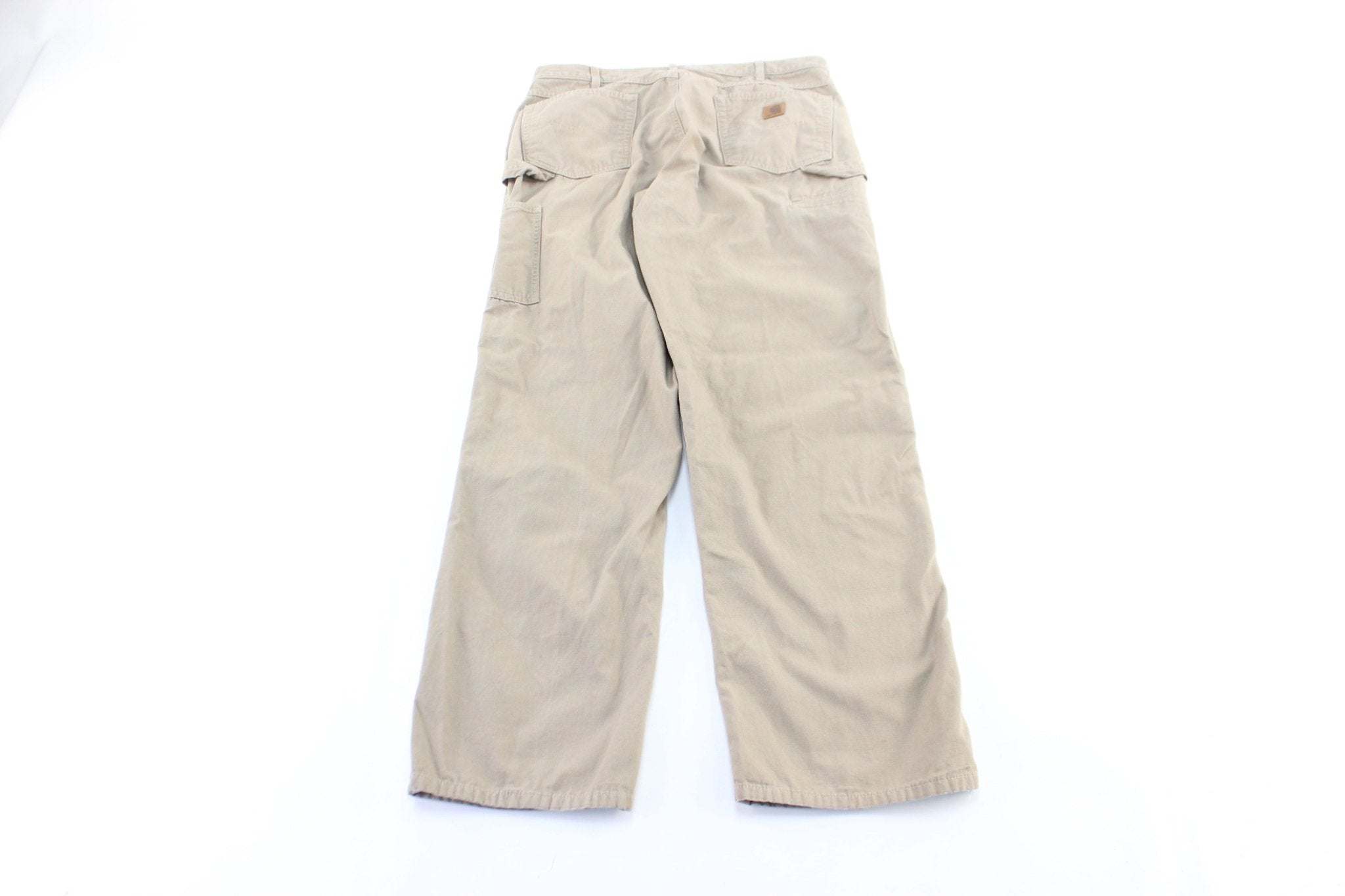 Carhartt Logo Patch Beige Pants - ThriftedThreads.com
