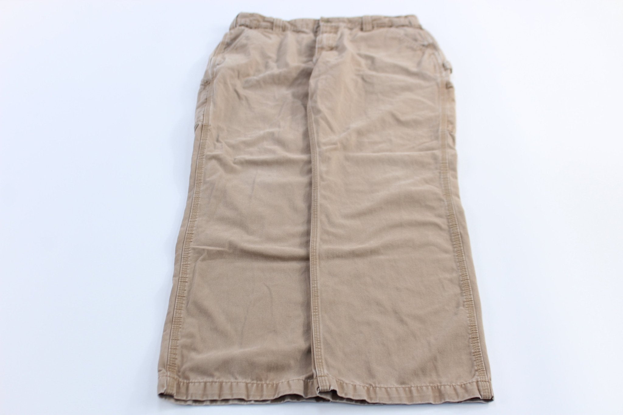 Carhartt Logo Patch Beige Relaxed Fit Pants - Pants/Shorts - Thrifted Threads