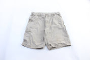 Carhartt Logo Patch Beige Shorts - ThriftedThreads.com