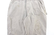 Carhartt Logo Patch Beige Workwear Pants - ThriftedThreads.com