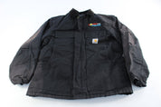 Carhartt Logo Patch Black Arctic Traditional Zip Up Jacket - ThriftedThreads.com