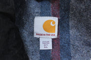 Carhartt Logo Patch Black Blanket Lined Detroit Jacket - ThriftedThreads.com