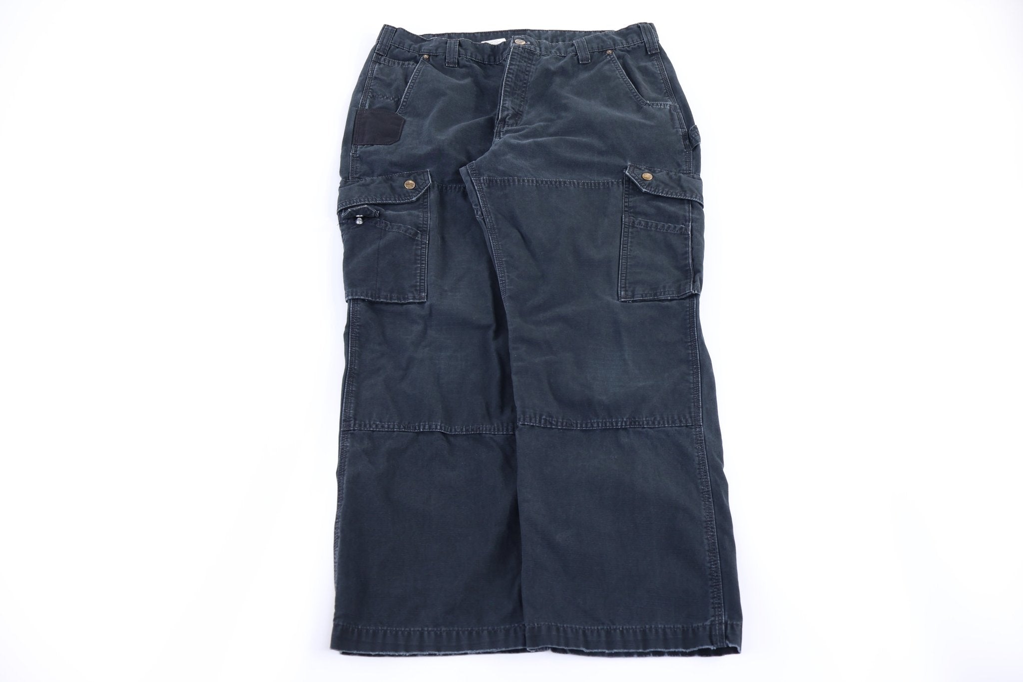 Carhartt Logo Patch Black Cargo Pants - Pants/Shorts - Thrifted Threads