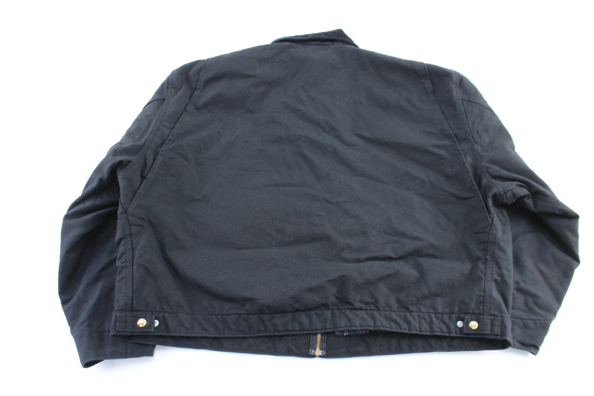 Carhartt Logo Patch Black Detroit Zip Up Jacket - Jacket - Thrifted Threads
