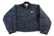 Carhartt Logo Patch Black Full Zip Detroit Jacket - jacket - Thrifted Threads