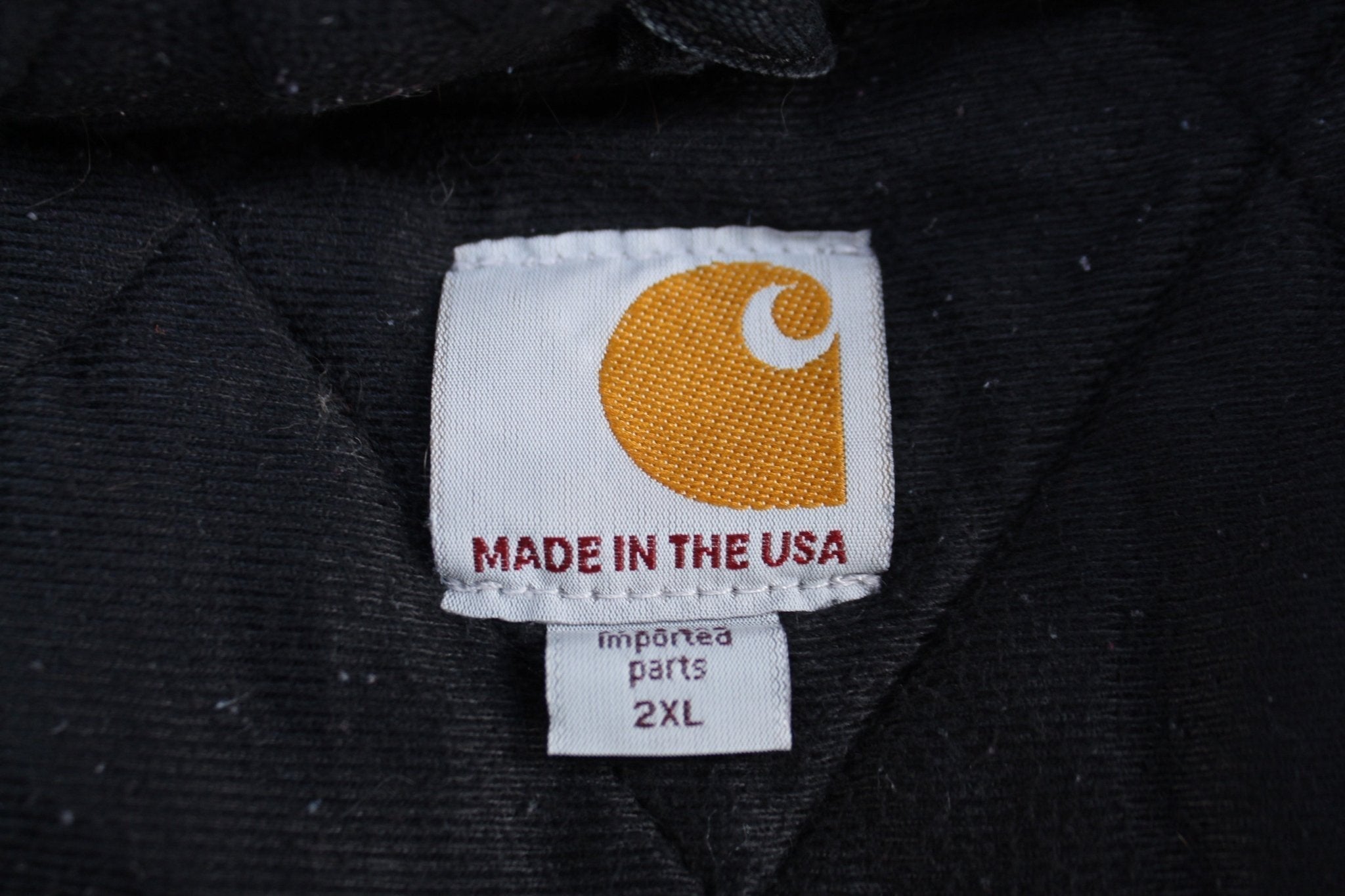 Carhartt Logo Patch Black Full Zip Hooded Jacket - Jacket - Thrifted Threads