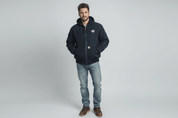 Carhartt Logo Patch Black Full Zip Hooded Jacket - Jacket - Thrifted Threads