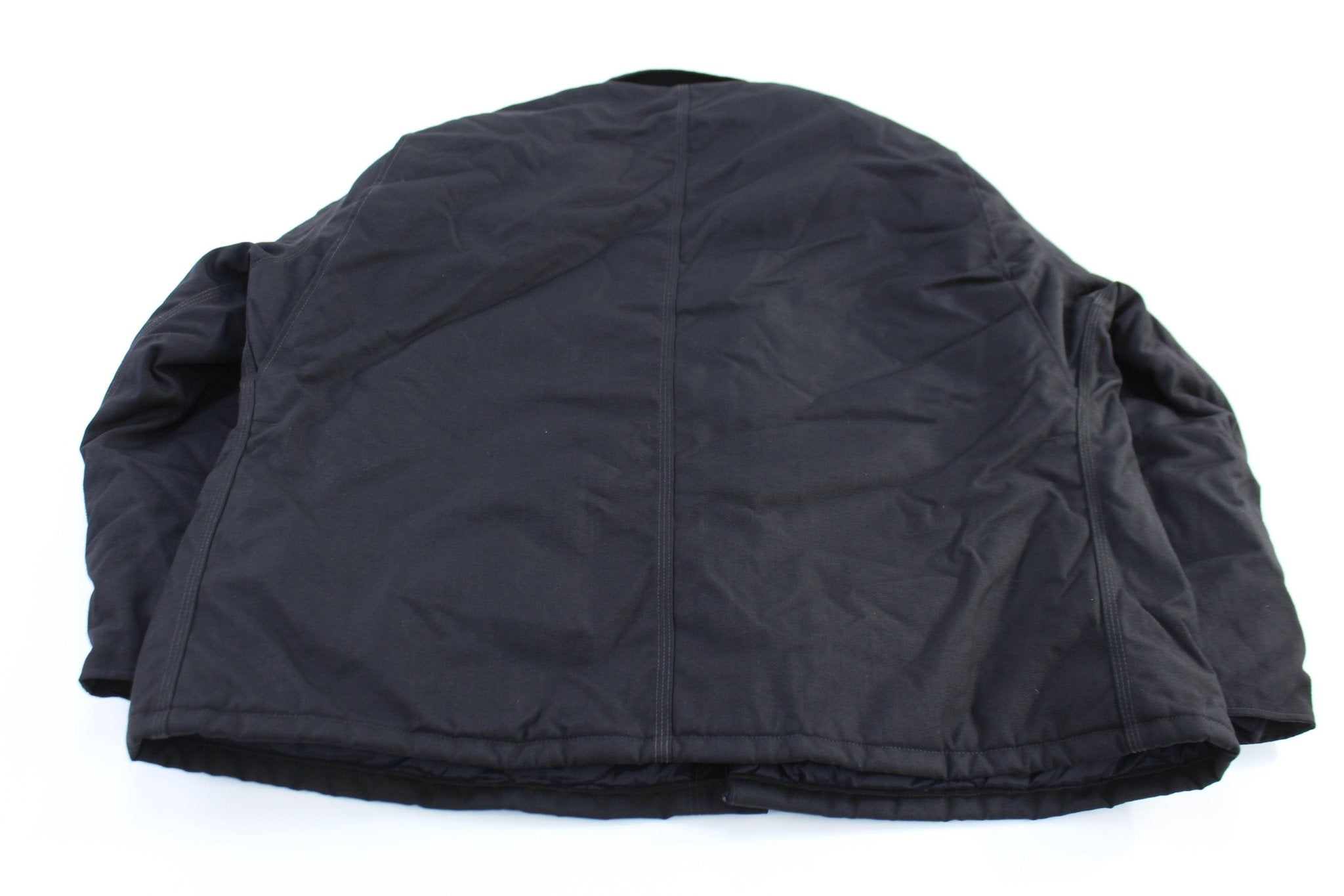 Carhartt Logo Patch Black Full Zip Jacket - ThriftedThreads.com