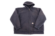 Carhartt Logo Patch Black Full Zip Jacket - Jacket - Thrifted Threads