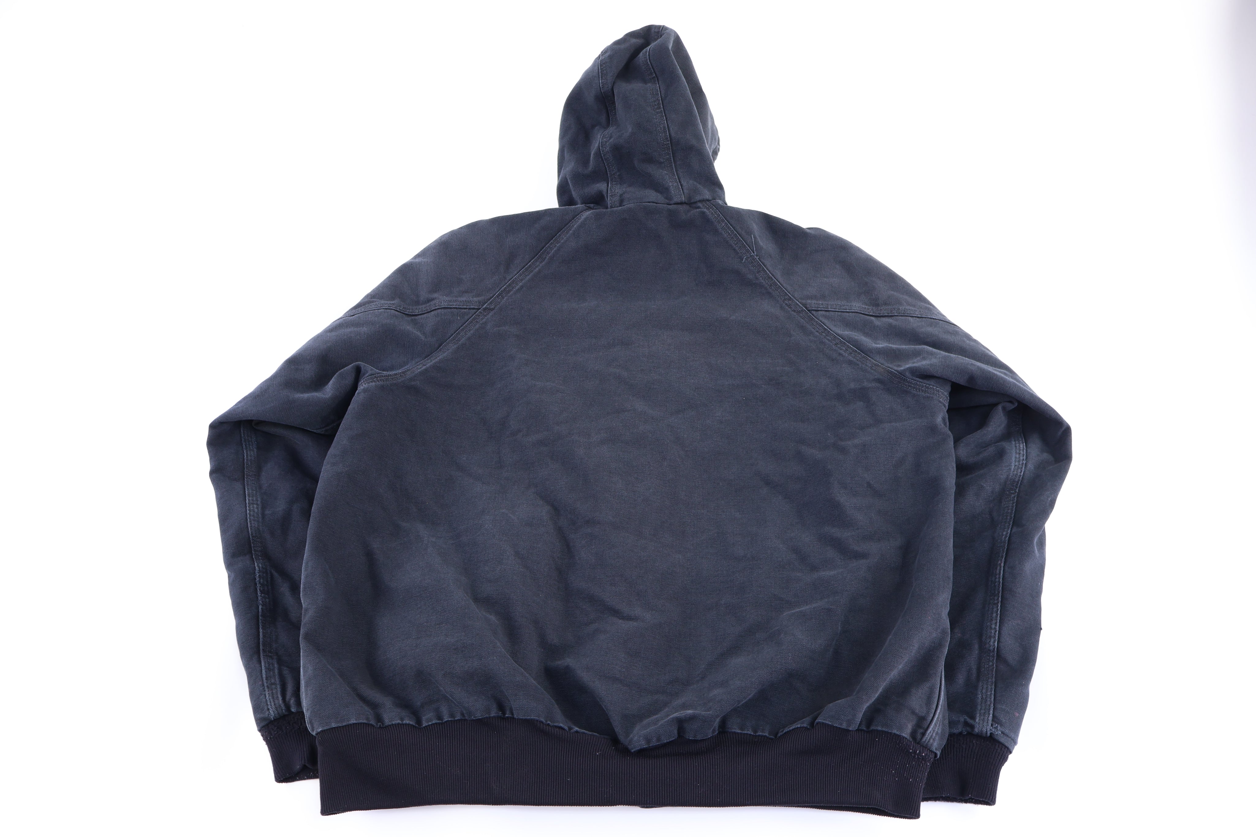 Carhartt Logo Patch Black Full Zip Jacket - Jacket - Thrifted Threads