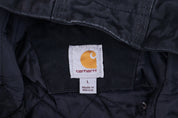 Carhartt Logo Patch Black Full Zip Jacket - Jacket - Thrifted Threads