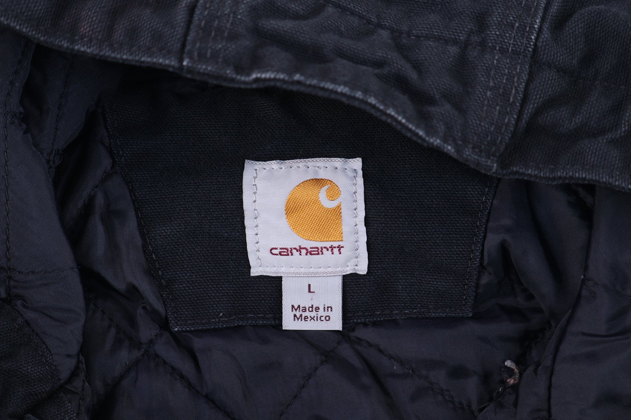 Carhartt Logo Patch Black Full Zip Jacket - Jacket - Thrifted Threads