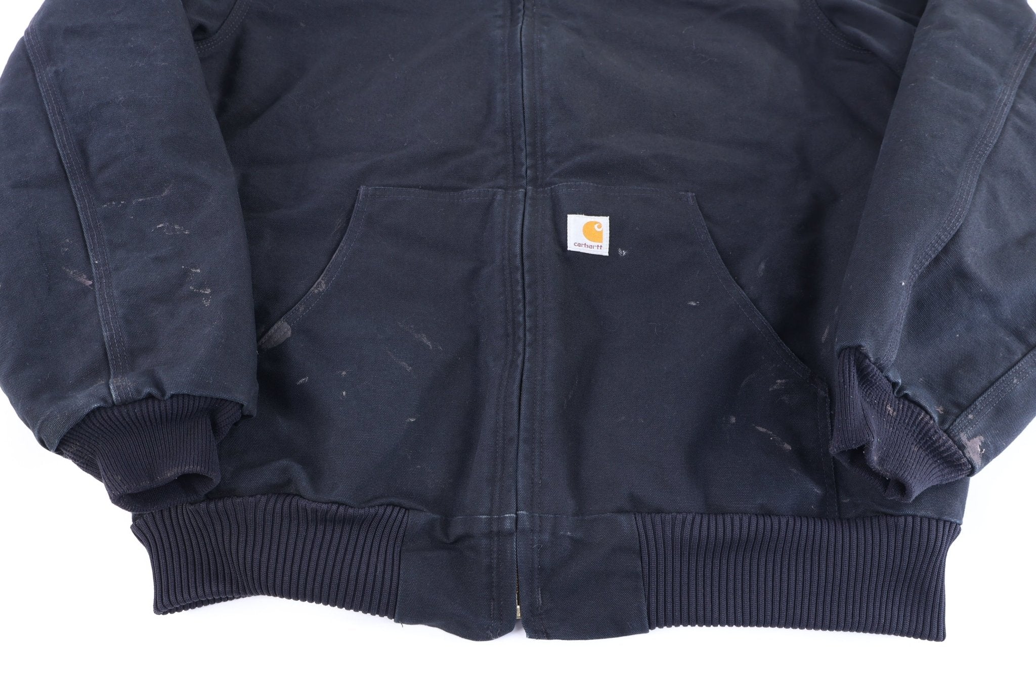 Carhartt Logo Patch Black Full Zip Jacket - Jacket - Thrifted Threads