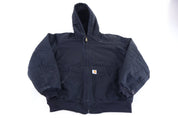 Carhartt Logo Patch Black Full Zip Jacket - Jacket - Thrifted Threads