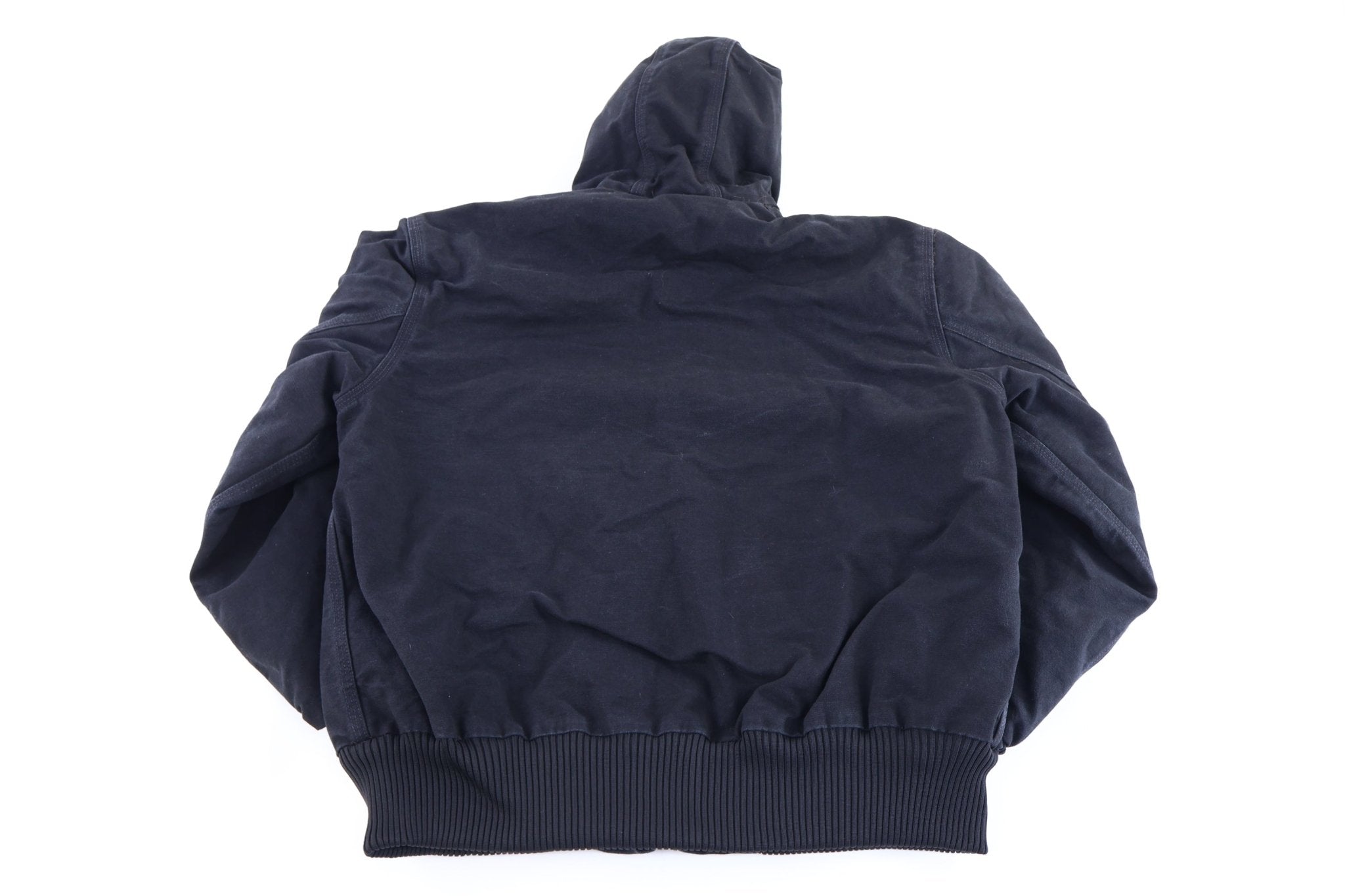 Carhartt Logo Patch Black Full Zip Jacket - Jacket - Thrifted Threads