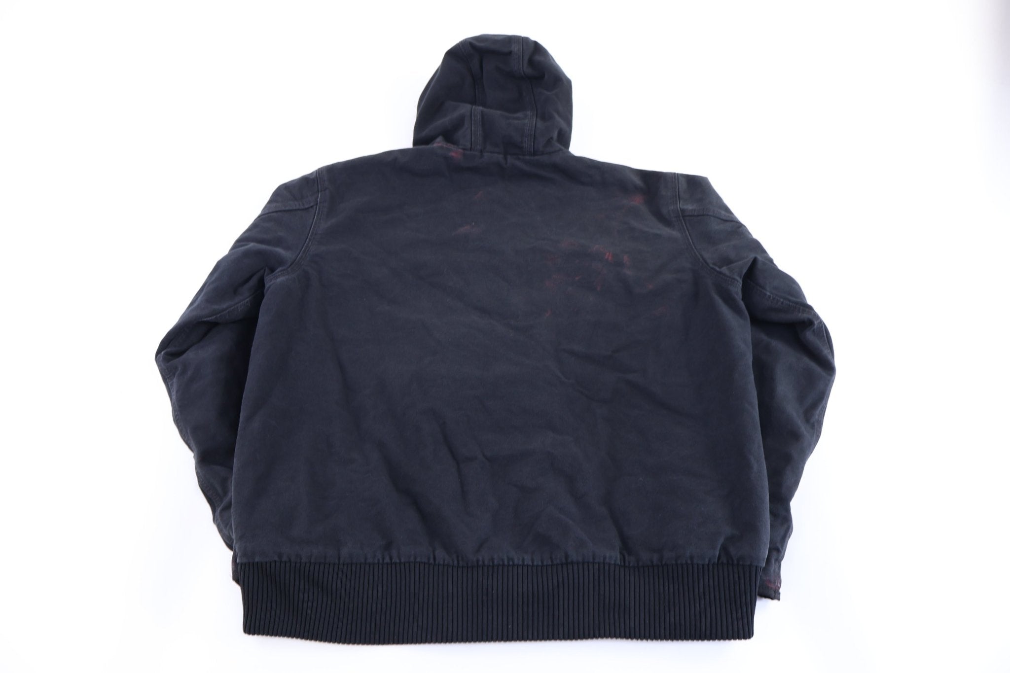 Carhartt Logo Patch Black Full Zip Jacket - Jacket - Thrifted Threads