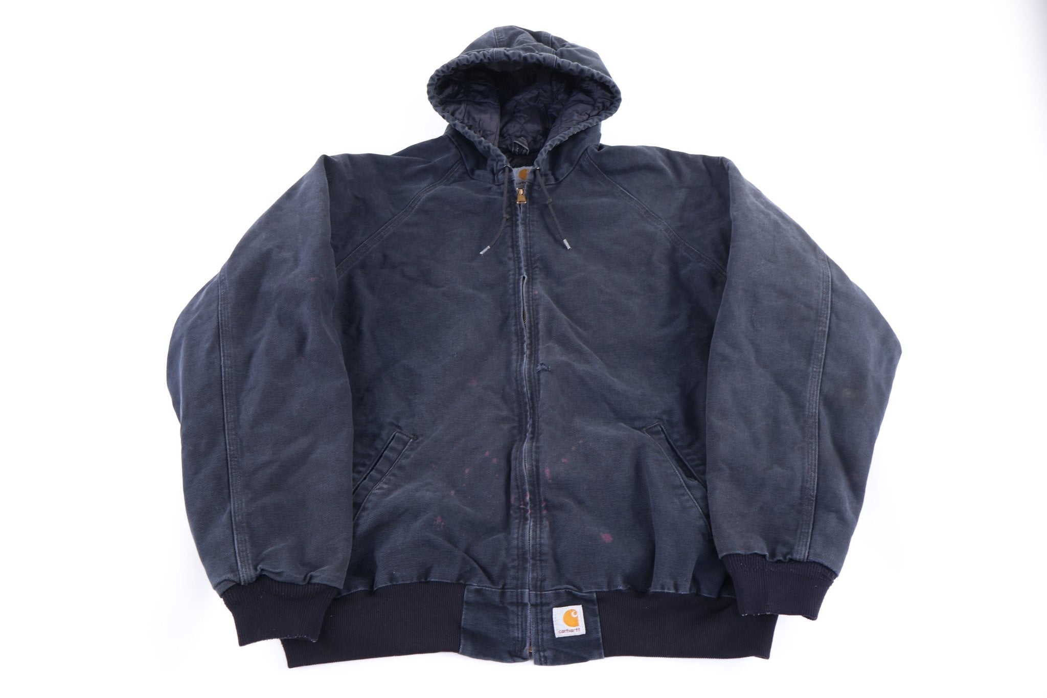 Carhartt Logo Patch Black Full Zip Jacket - Jacket - Thrifted Threads