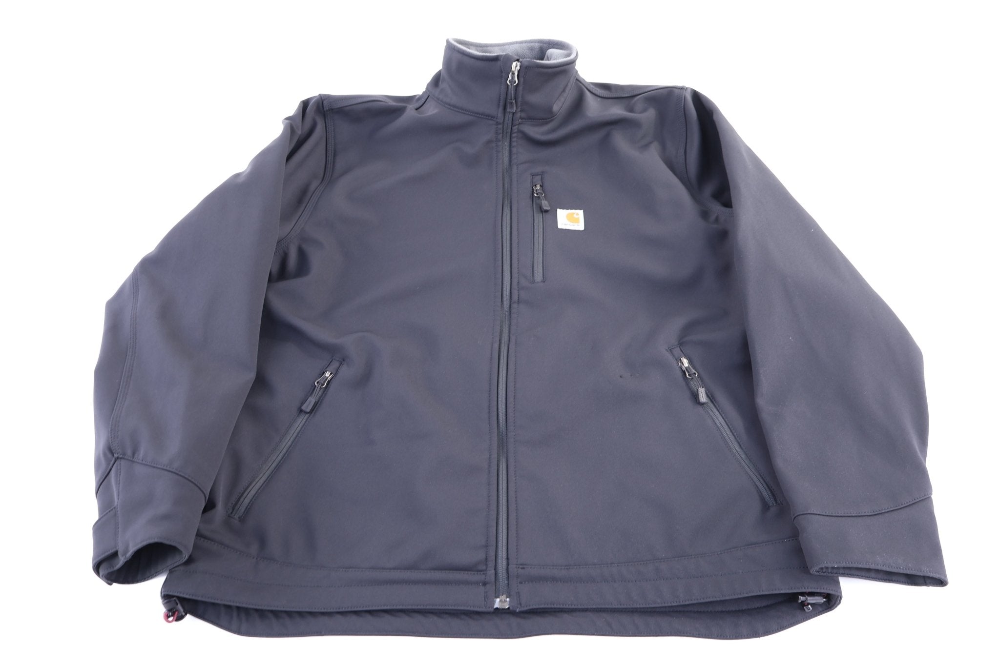 Carhartt Logo Patch Black Full Zip Jacket - Jacket - Thrifted Threads