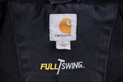 Carhartt Logo Patch Black Full Zip Jacket - Jacket - Thrifted Threads