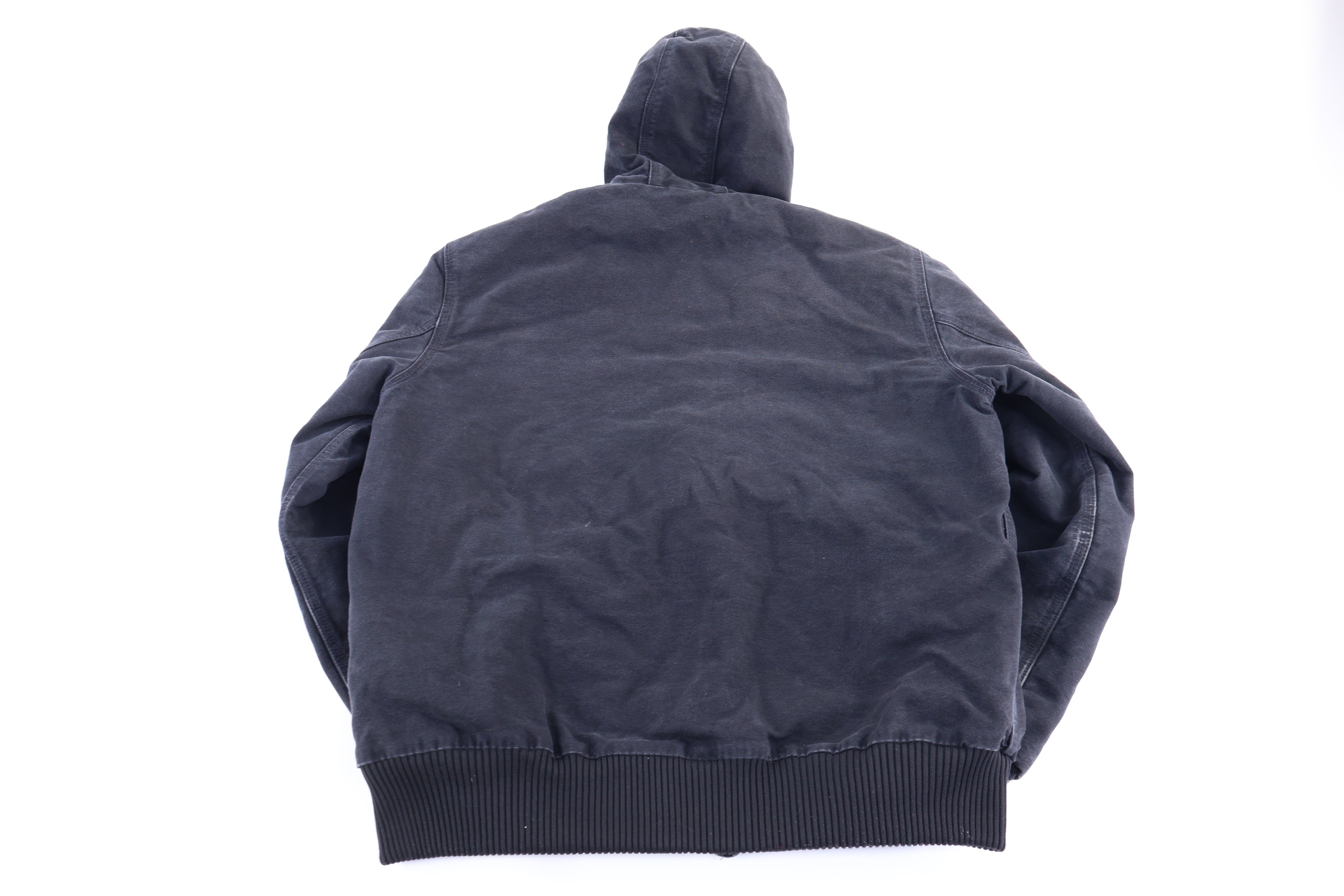 Carhartt Logo Patch Black Full Zip Jacket - Jacket - Thrifted Threads
