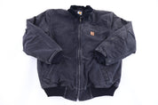 Carhartt Logo Patch Black Full Zip Jacket - Jacket - Thrifted Threads